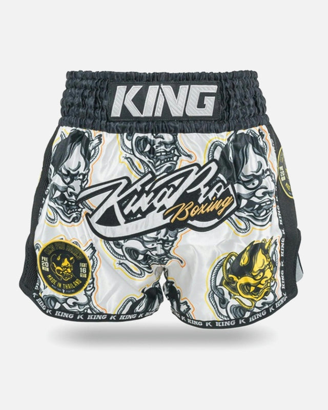 Calções de Muay Thai King Pro Boxing Demon – Branco