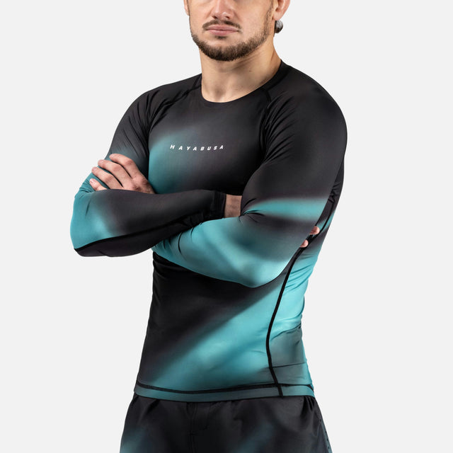 Hayabusa Rashguard Apex Nova Lange Ärmel – Türkis