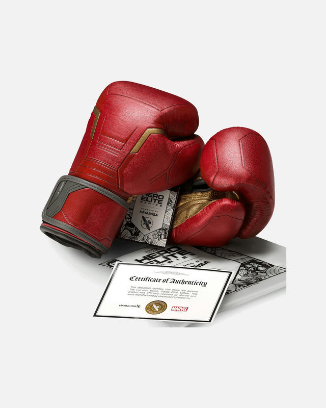 Hayabusa x Marvel Boxhandschuhe Iron Man – Rot/Gold