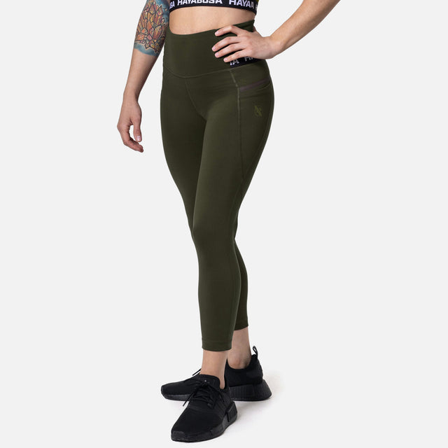 Leggings Hayabusa High Rise 3/4 Mujer – Verde oliva