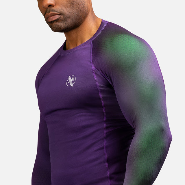 Rashguard Hayabusa Fusion Mangas Compridas – Roxo/Verde