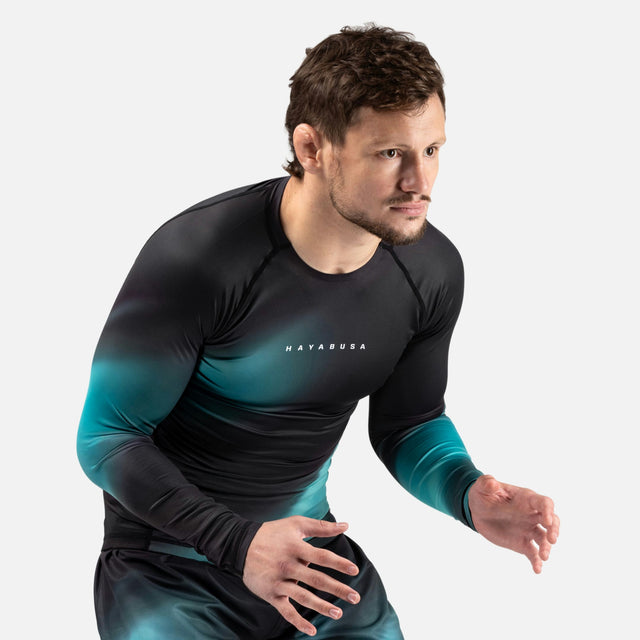 Hayabusa Rashguard Apex Nova Lange Ärmel – Türkis