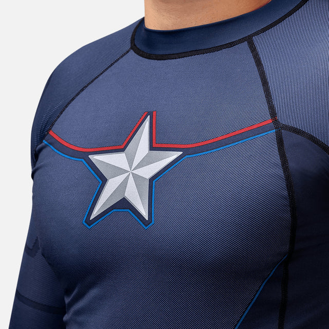 Marvel Rashguard Captain America Long Sleeves – Blue