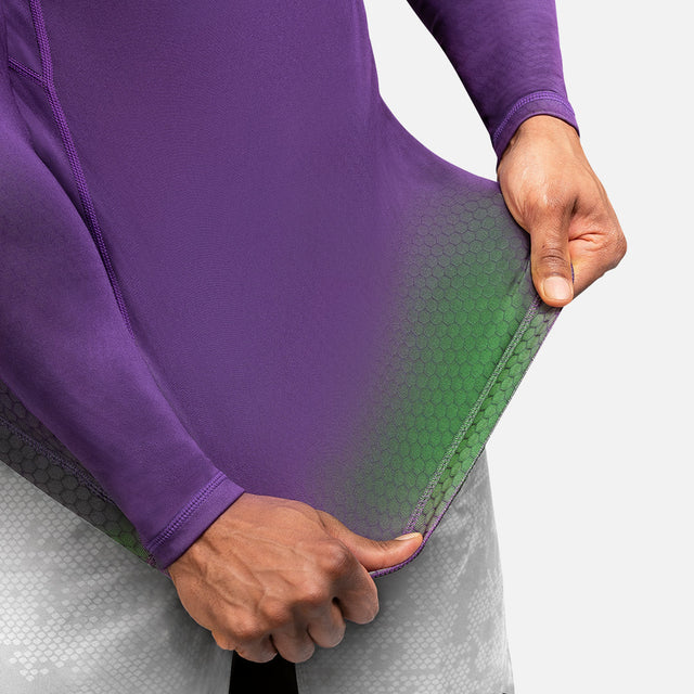 Rashguard Hayabusa Fusion Mangas Compridas – Roxo/Verde