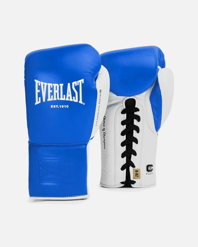 Gants de boxe Everlast Powerlock OG Pro – Bleu/Blanc