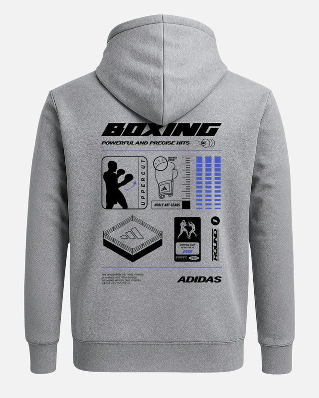 Adidas Hoodie Boxing Graphic Line – Grey