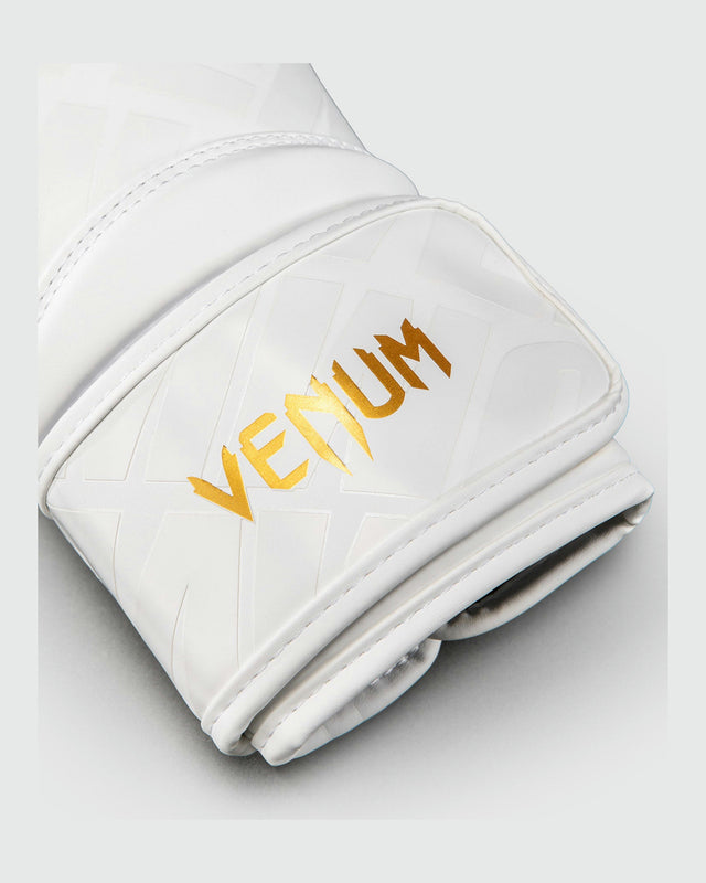 Luvas de boxe Venum Contender 1.5 XT 3D – Branco/Ouro (VENUM-06042-717)