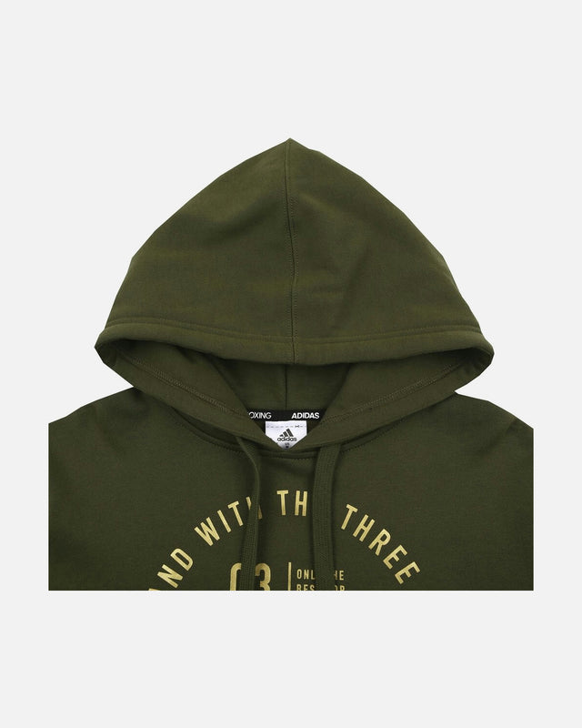 Camisola com capuz Adidas Community Boxing – Verde/Ouro