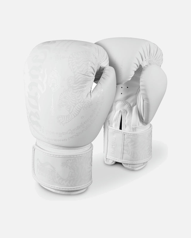 Luvas de boxe Phantom Athletics Muay Thai – Branco Gelo