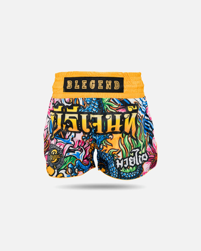 Blegend Muay-Thai-Shorts Legend 3 – Gelb