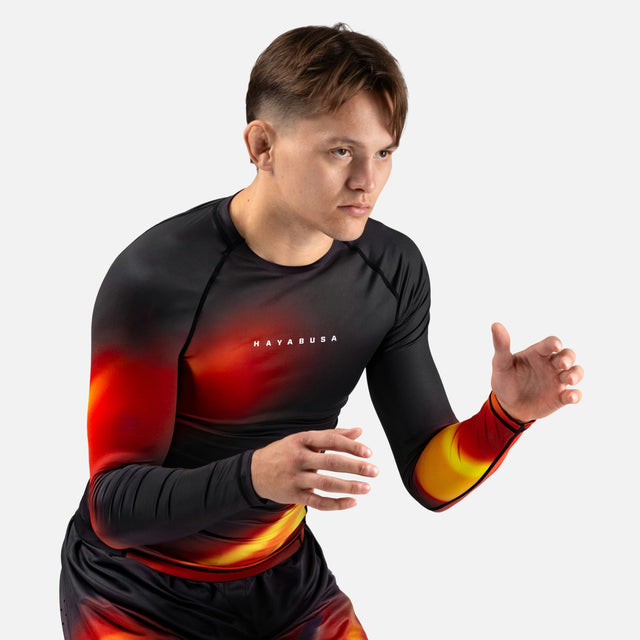 Hayabusa Rashguard Apex Nova Lange Ärmel – Orange