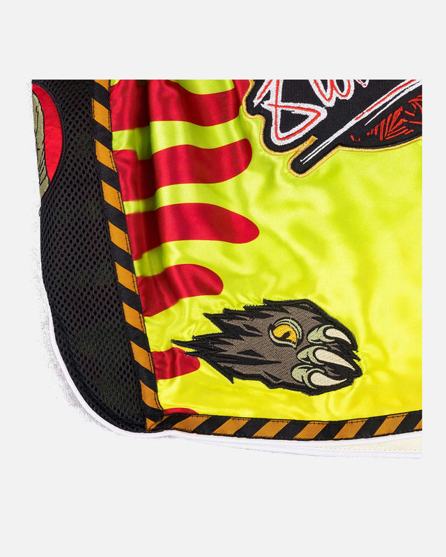 Shorts de Muay Thai 8 WEAPONS Jurassic – Vert Néon/Rouge Sang