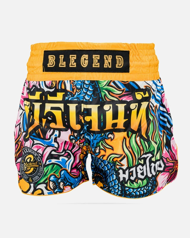 Blegend Muay-Thai-Shorts Legend 3 – Gelb