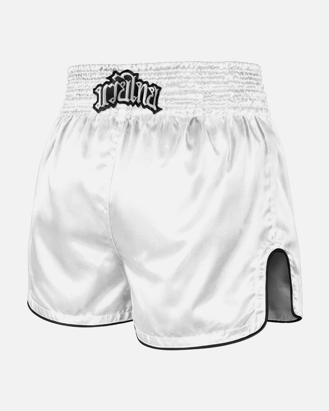 8 WEAPONS Muay Thai shorts Mongkol – Hvid/Sort