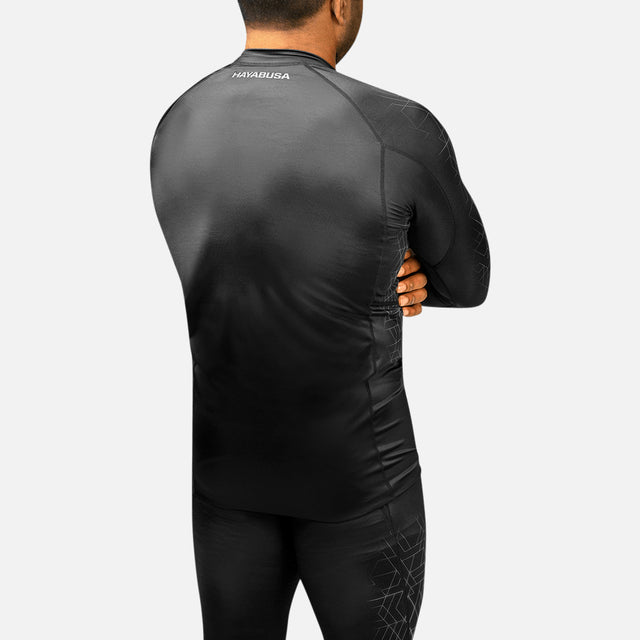 Hayabusa Rashguard Geo Dlouhé rukávy - Šedý