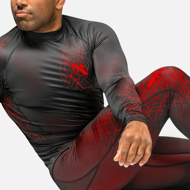 Hayabusa Kompressionsshorts Geo – Rot