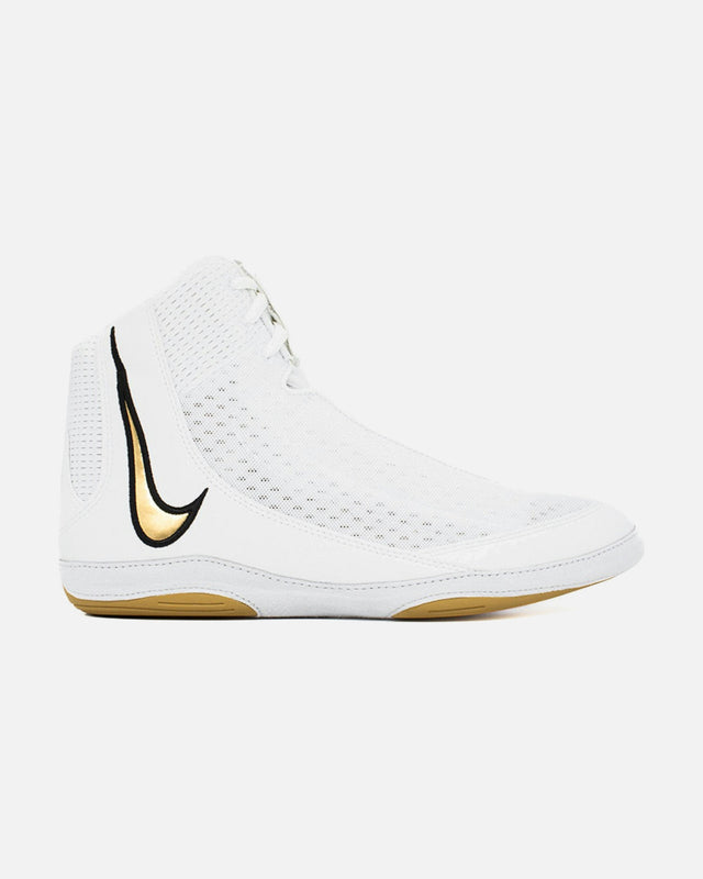Chaussures de lutte Nike Inflict 4 – Blanc/Or