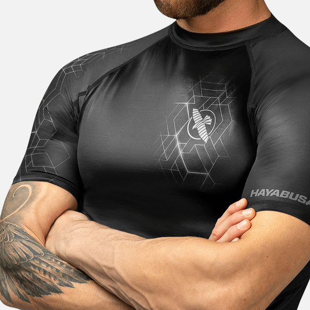 Hayabusa Rashguard Geo Kurzarm – Grau