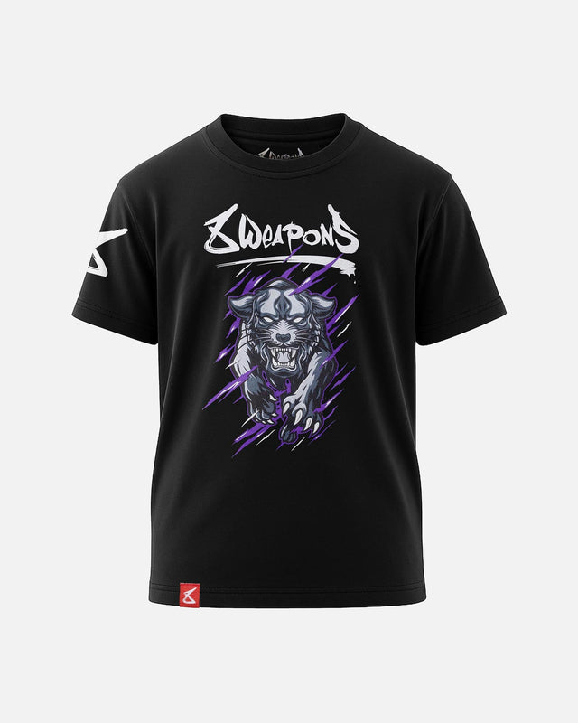 T-shirt 8 WEAPONS Beastial Panther – Noir/Violet
