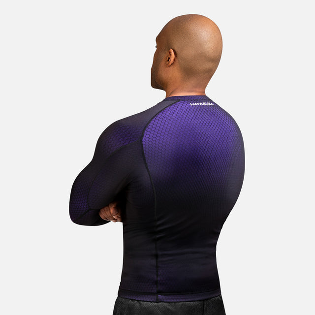 Rashguard Hayabusa Fusion Maniche Lunghe – Nero/Viola