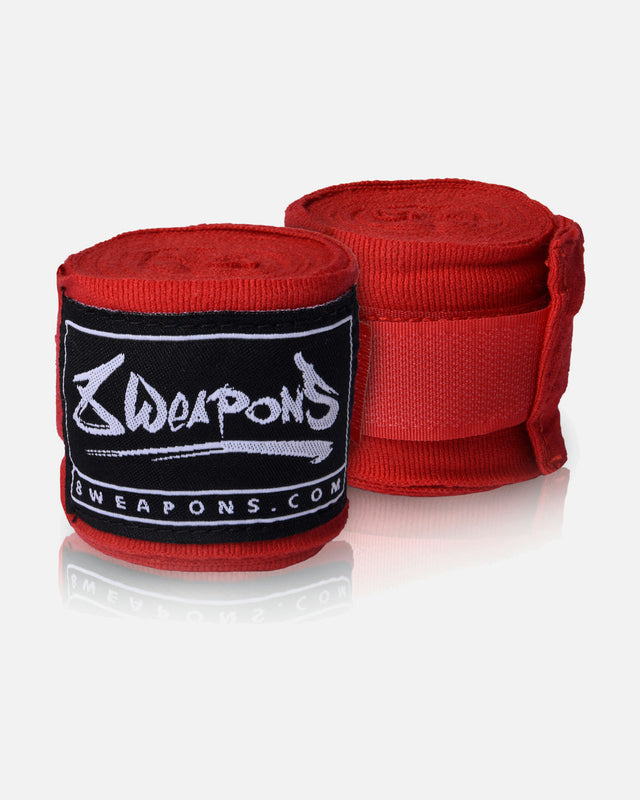 Bandaje de box 8 WEAPONS, semi-elastice – Roșu