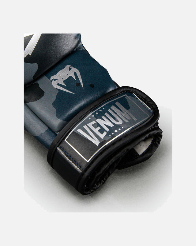 MMA rukavice Venum Elite Camo – Tmavě námořnicky modrá/Modrá