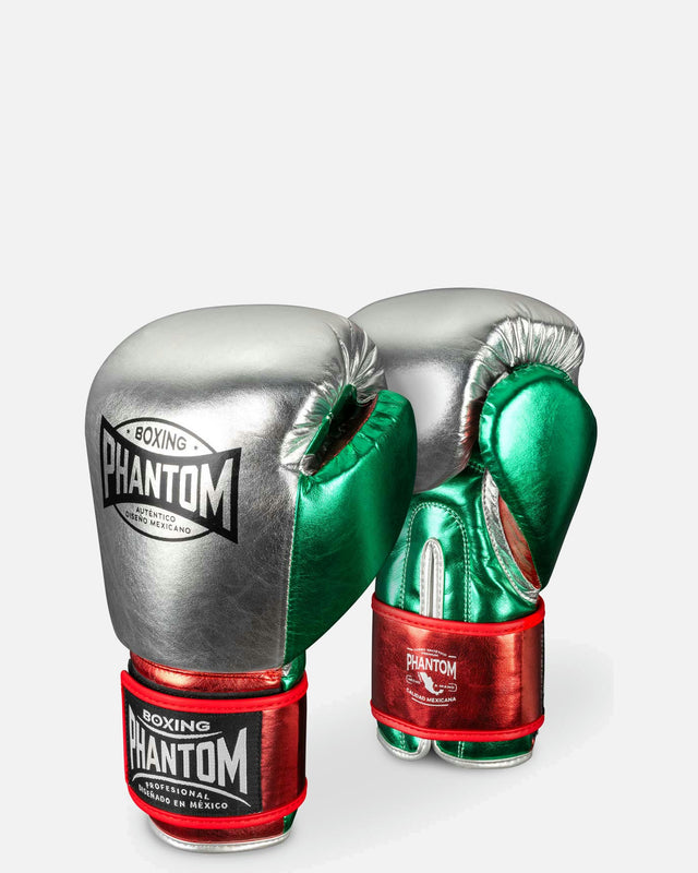 Guantoni da boxe Phantom Athletics Mexico – Argento/Verde/Rosso