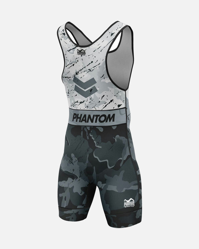 Phantom Athletics Wrestling Singlet Delta – White/Grey/Black