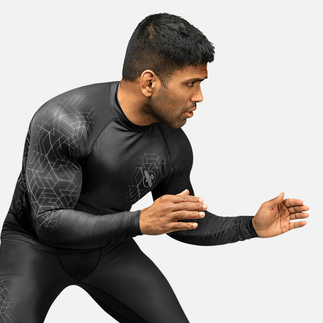 Hayabusa Rashguard Geo Dlouhé rukávy - Šedý