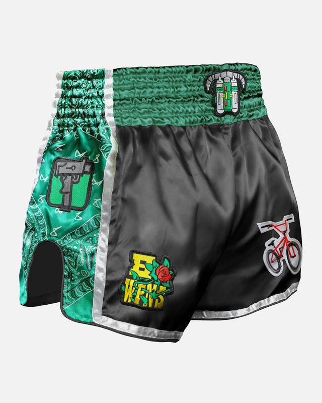 Shorts de Muay Thai 8 WEAPONS West Coast – Vert