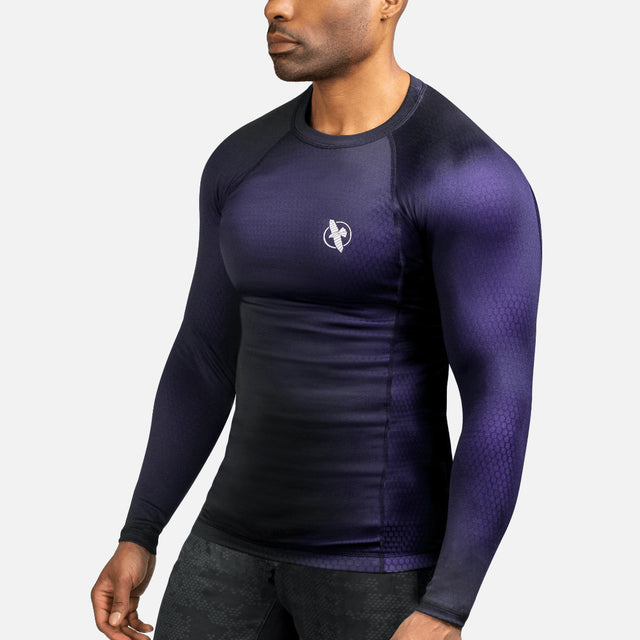 Rashguard Hayabusa Fusion Maniche Lunghe – Nero/Viola