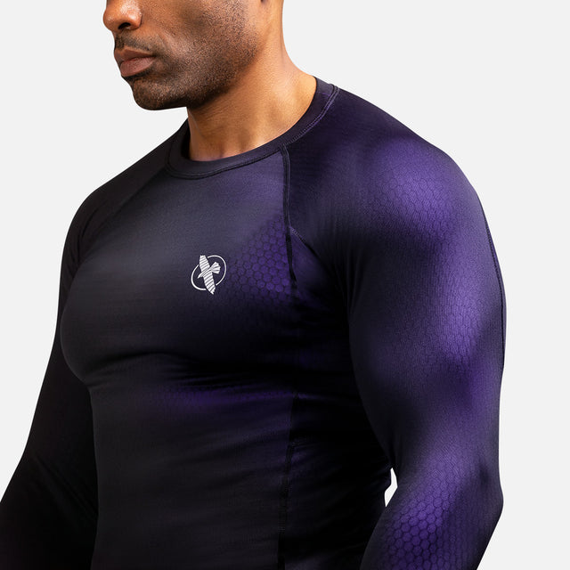 Rashguard Hayabusa Fusion Maniche Lunghe – Nero/Viola