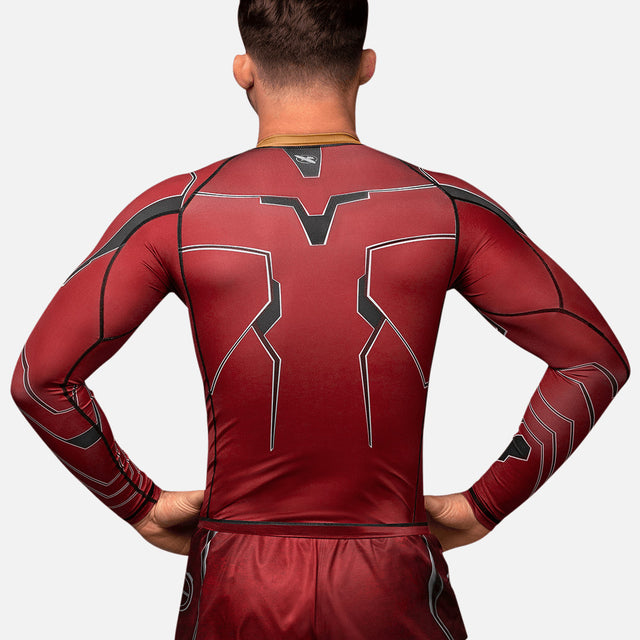 Marvel Rashguard Lange Mouwen Iron Man - Rød
