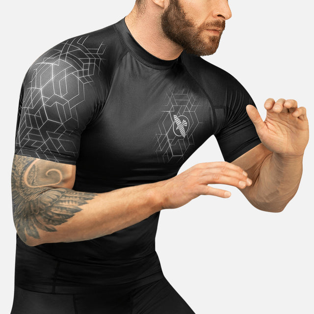 Hayabusa Rashguard Geo Kurzarm – Grau