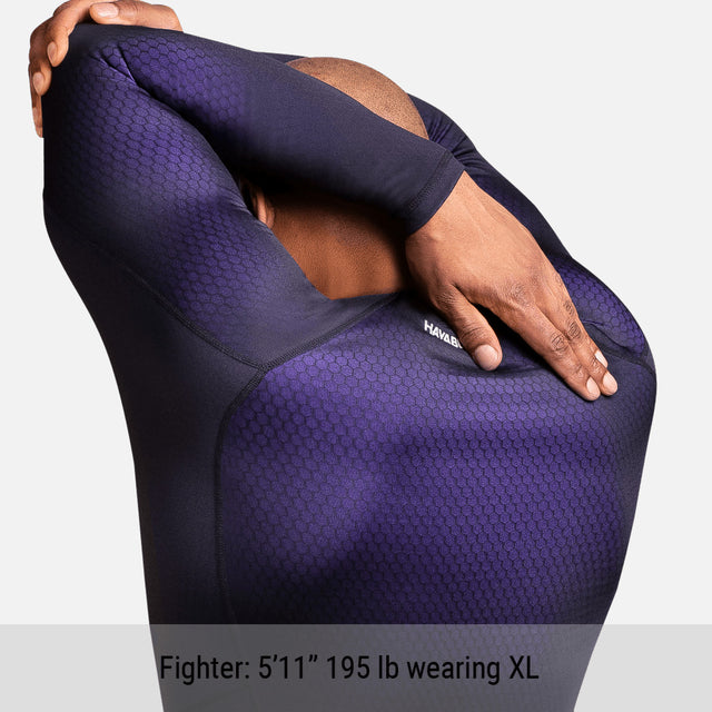 Rashguard Hayabusa Fusion Maniche Lunghe – Nero/Viola