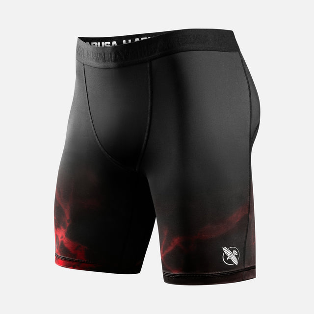 Shorts de compression BJJ Hayabusa x UFC – Noir/Rouge
