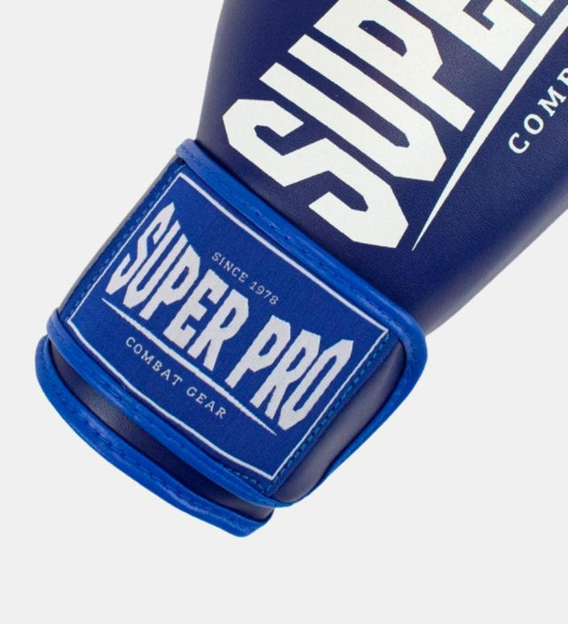 Super Pro Boxhandschuhe Champ – Blau/Weiß – Boxhandschuhe