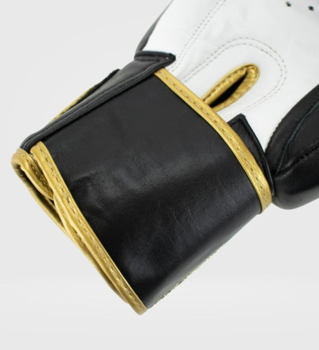 Mănuși de box Super Pro Warrior – Negru/Auriu/Alb
