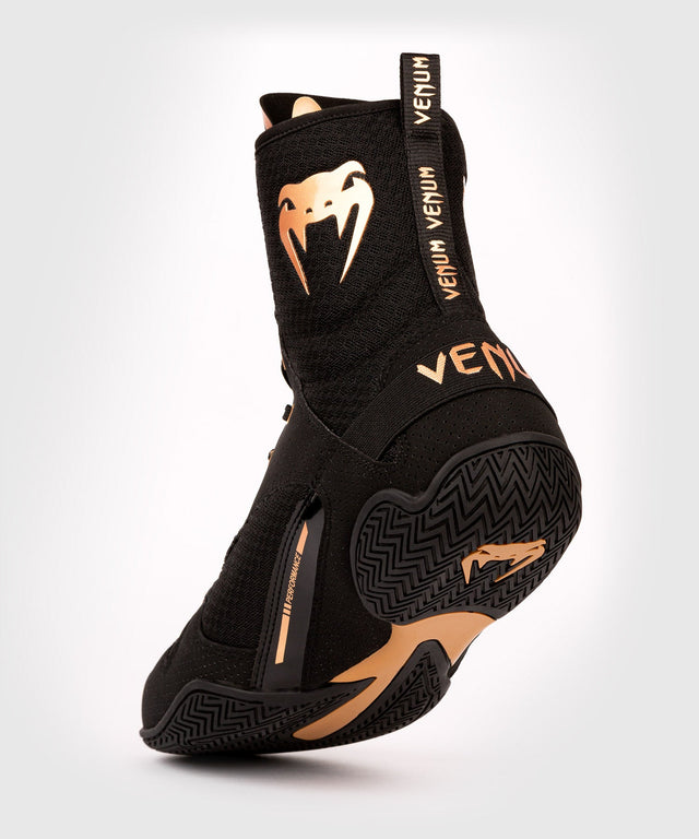 Botas de boxeo Venum Elite – Negro/Bronce – Botas de boxeo
