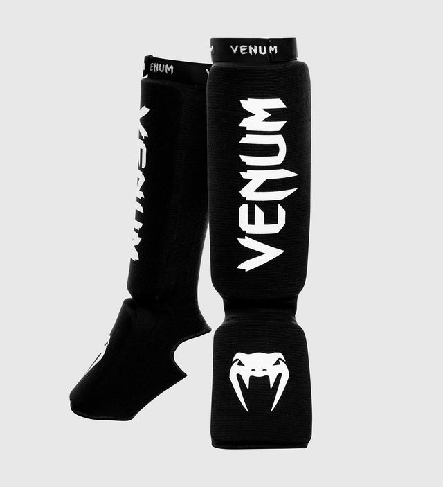 Venum Kickboxing Skinnebensbeskyttere Kontact - Sort/Hvid - Skinnebensbeskyttere