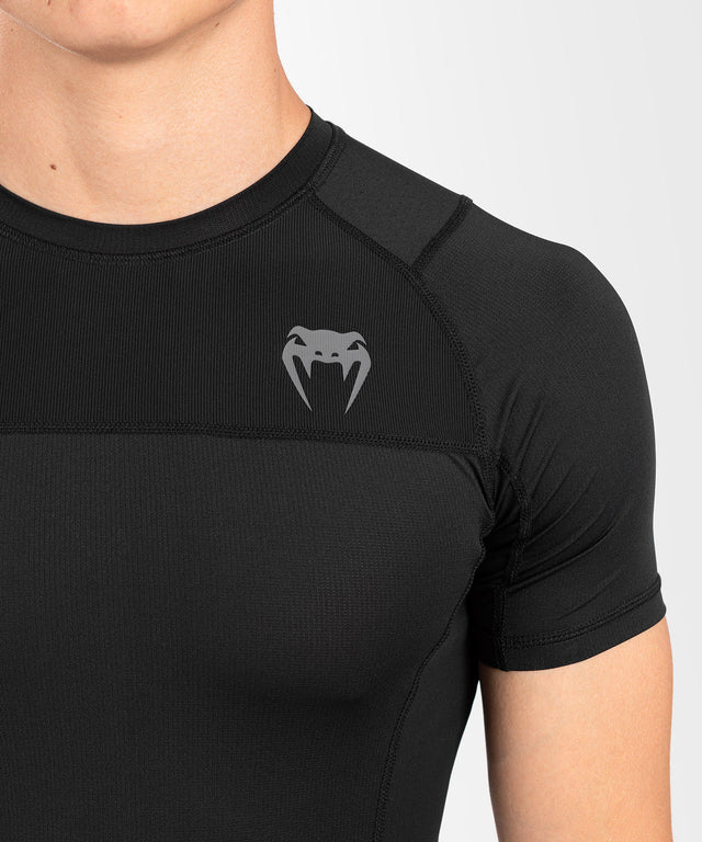 Venum Rashguard G-Fit Air Krátké rukávy – Černá/Černá – Trička
