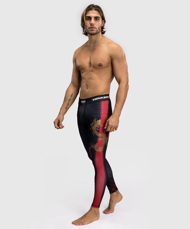 Venum x TEKKEN 8 - Spats - Marshall Law - Preto/Vermelho/Ouro