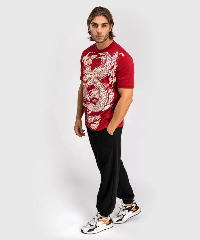 Venum T-shirt Dragon's Flight – Červené/Krémově bílé