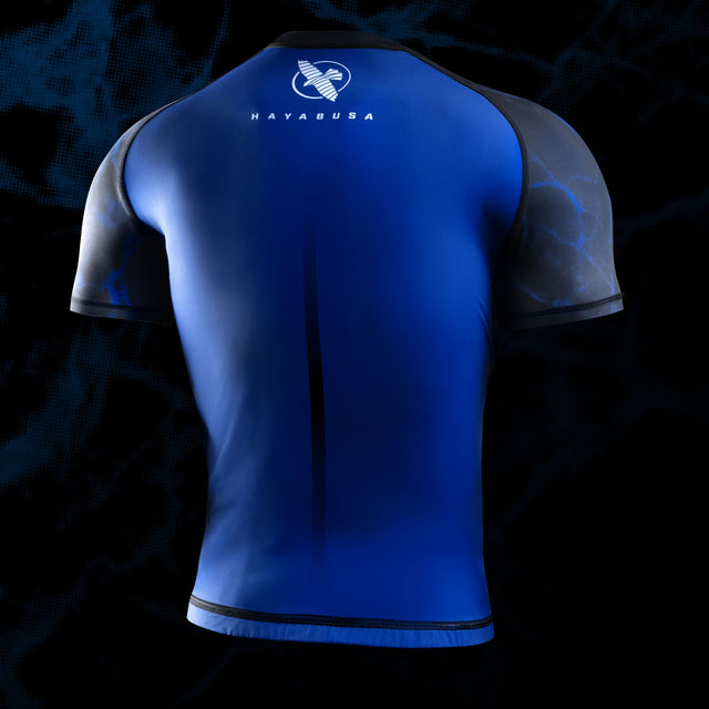 Rashguard Hayabusa x UFC BJJ Manches Courtes – Noir/Bleu
