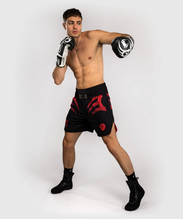 Shorts de boxe Venum x Mike Tyson Tiger – Noir/Rouge
