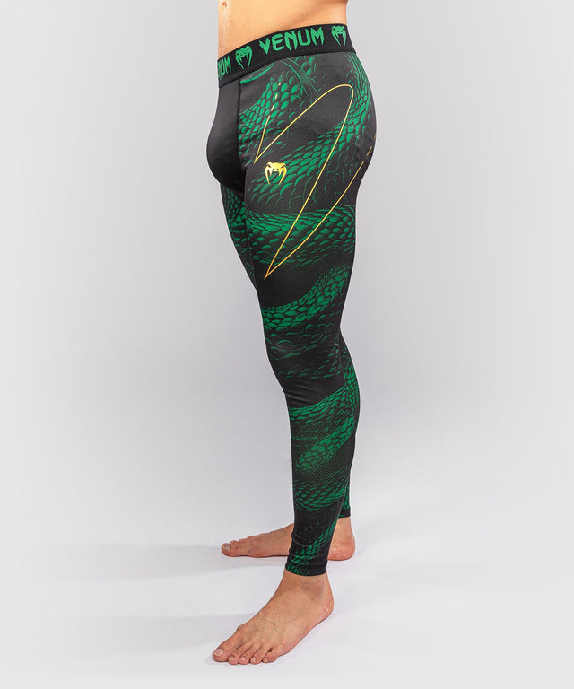 Shorts de compression Venum Matupa – Noir/Vert/Or