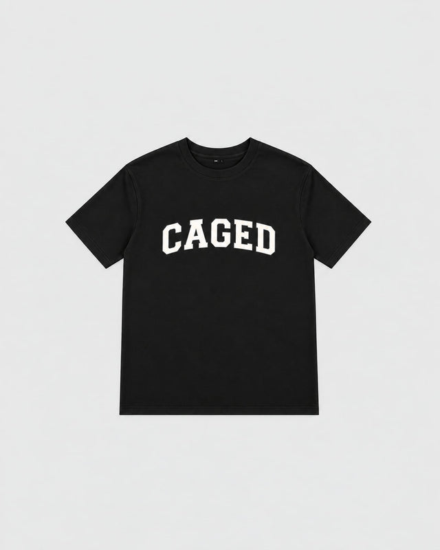 T-shirt Caged Varsity – Preto