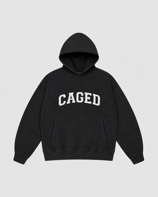 Caged Hoodie Varsity – Sort