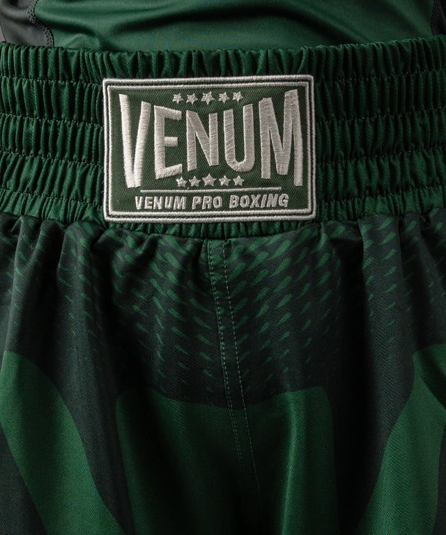 Shorts de boxe Venum Attack Enfant – Vert/Blanc cassé