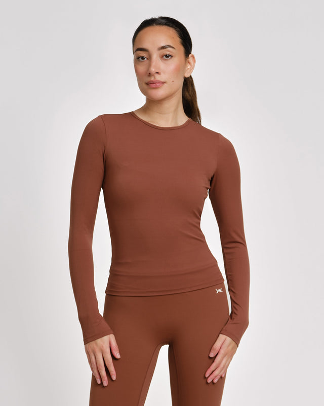 Caged Aspire Mangas Compridas – Mocha